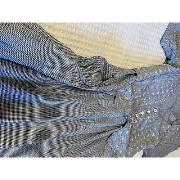 VTG Impulsive 90s Micro Hounds tooth Midi Dress Attached Eyelet Vest Academia Sm - Picture 13 of 13